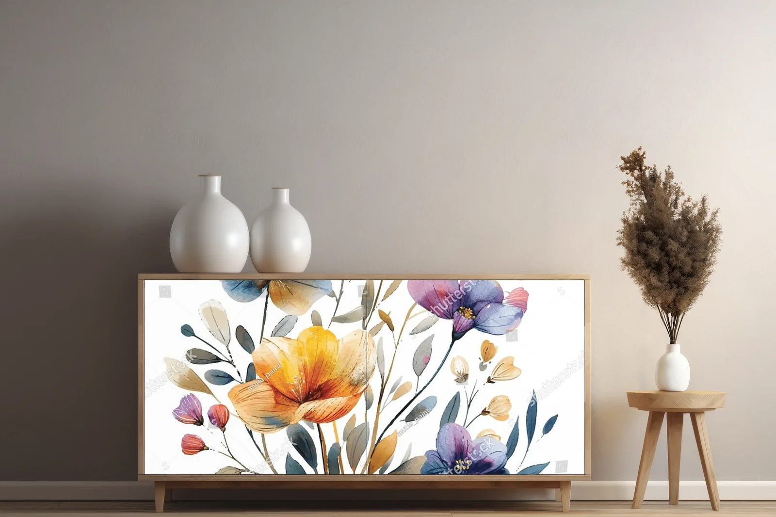 Elegancka ilustracja kwiatów w akwarelowym stylu