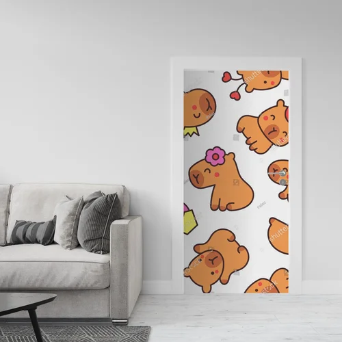 Radosne kapibary w uroczej aranżacji graficznej