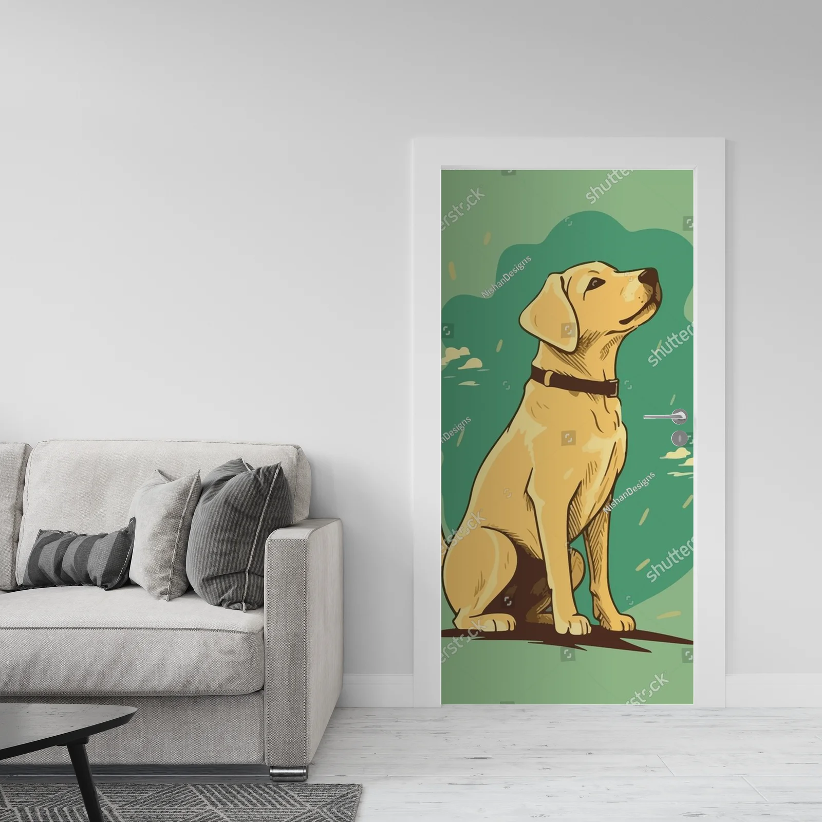 Uroczy labrador w wiosennej zieleni