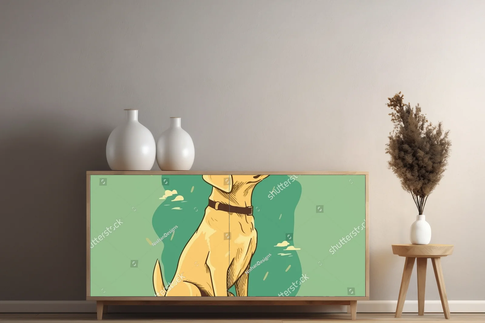 Uroczy labrador w wiosennej zieleni