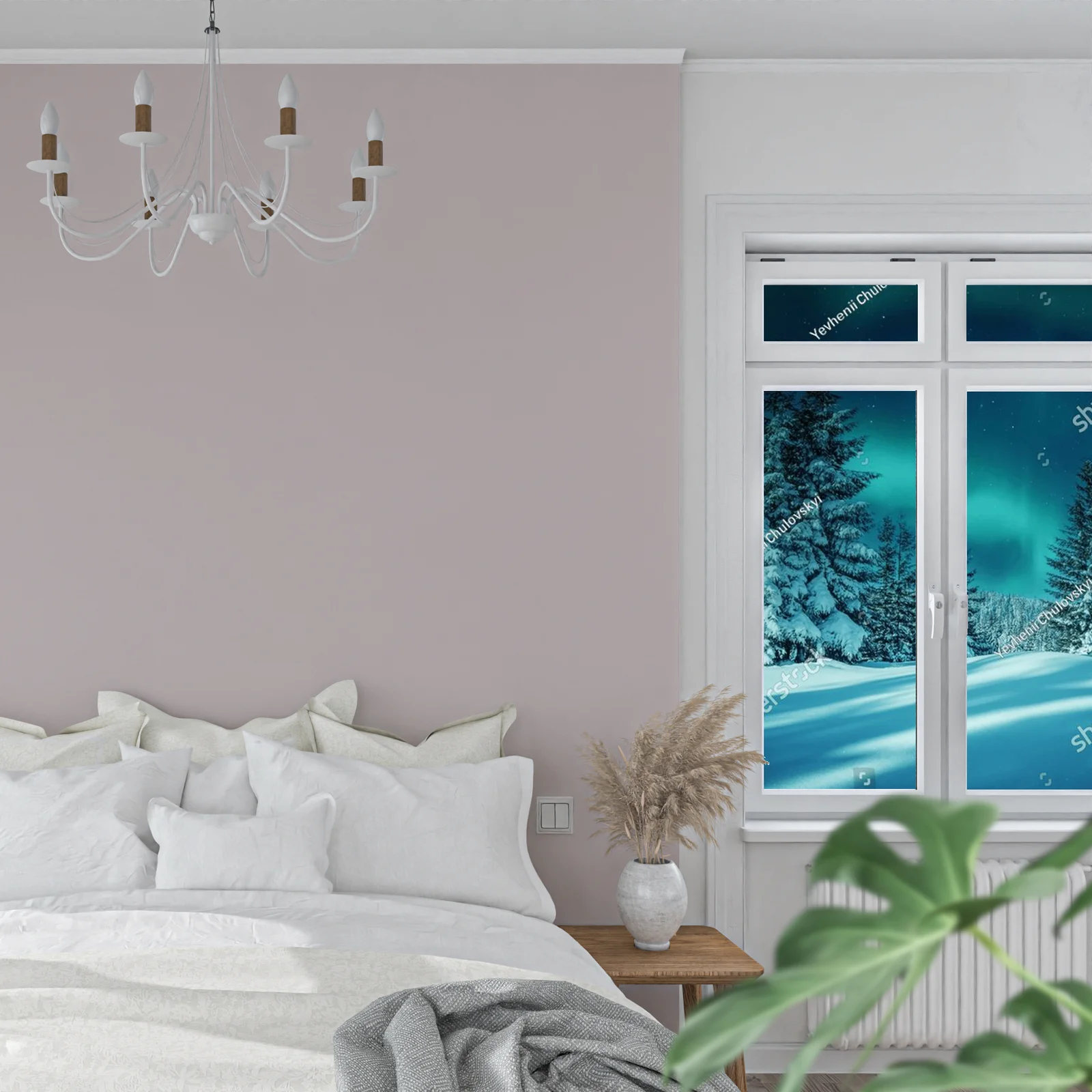 Zjawiskowa nocna aurora nad zjawiskowym lasem