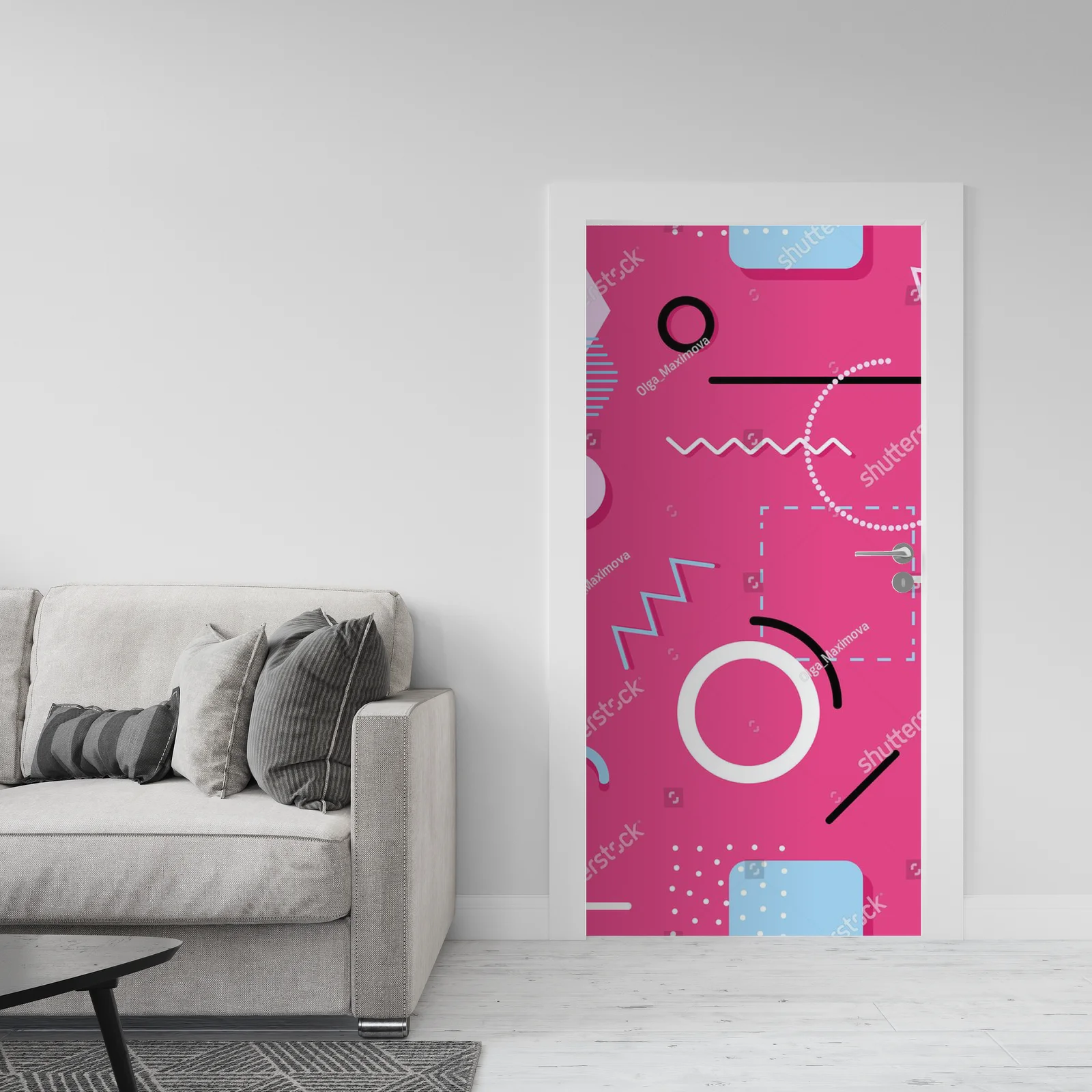 Energetyczne geometryczne motywy w stylu lat 80-90