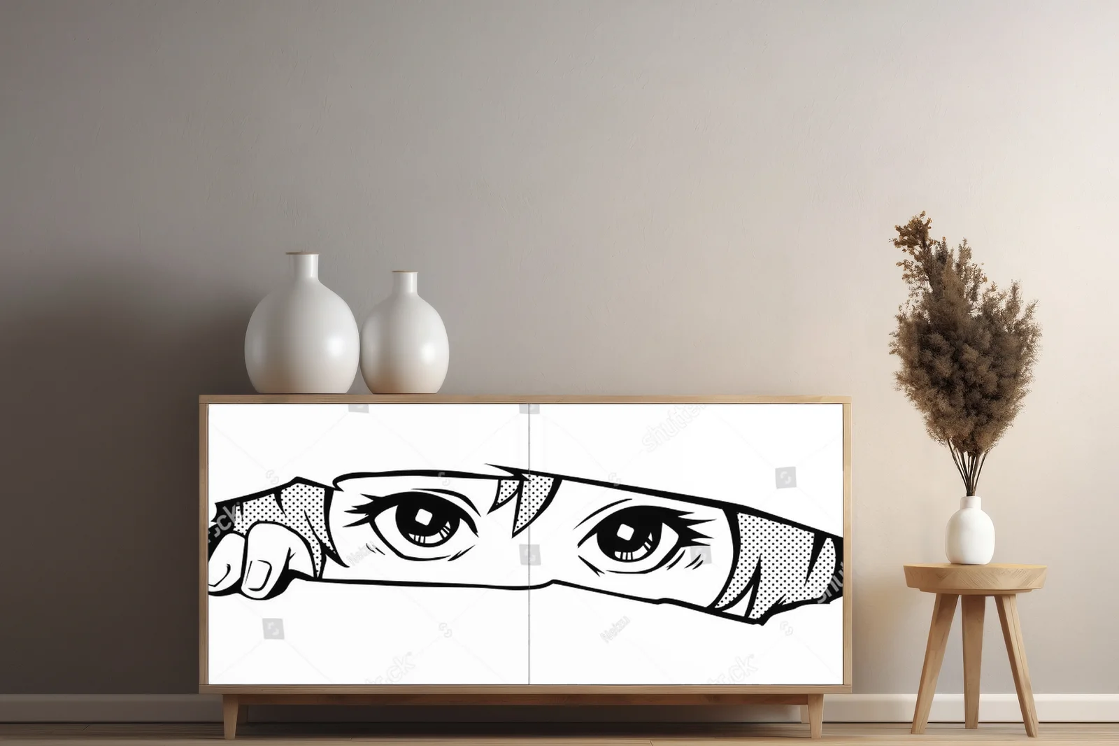 Zjawiskowy portret dziewczyny w japońskim stylu