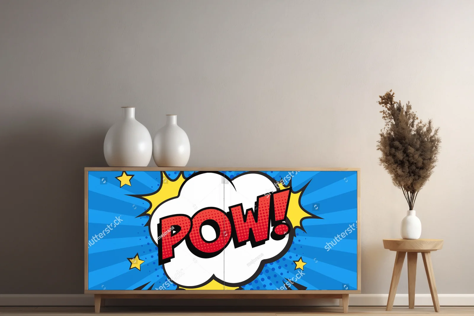 Eksplozja kolorów w retro stylu pop art