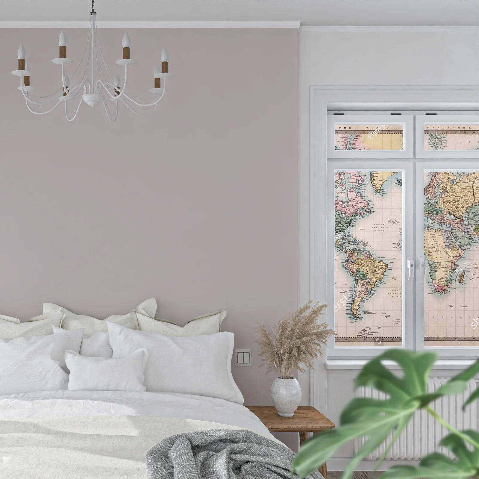 Antyczna mapa świata w eleganckiej kolorystyce