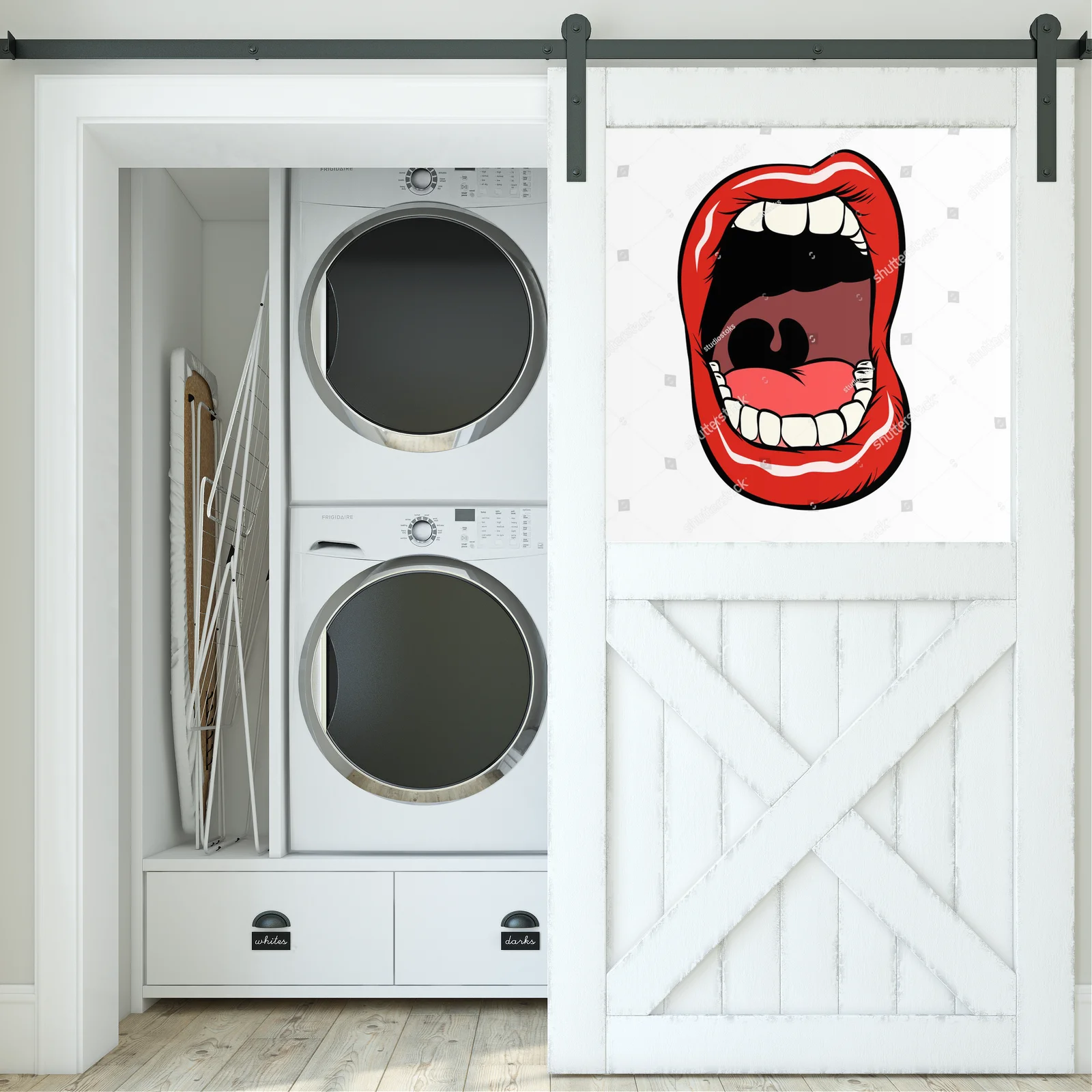 Ekspresyjny portret uśmiechu w żywych barwach