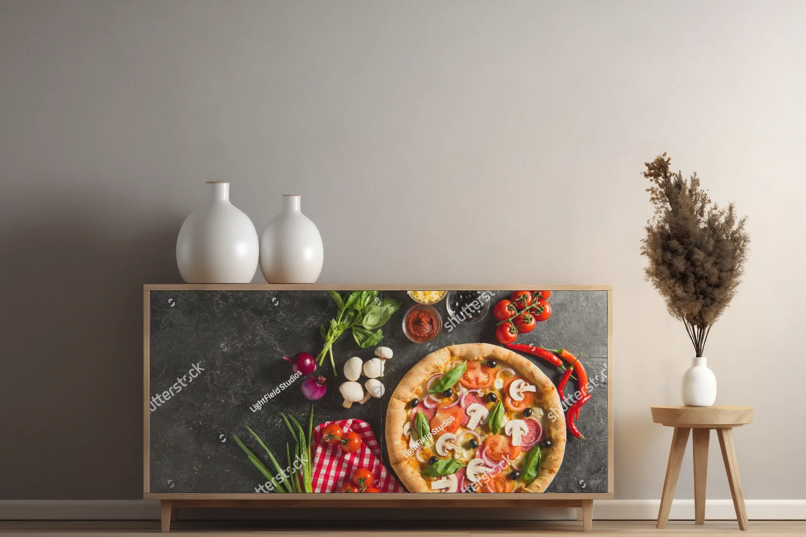 Zmysłowa włoska pizza w intensywnych barwach