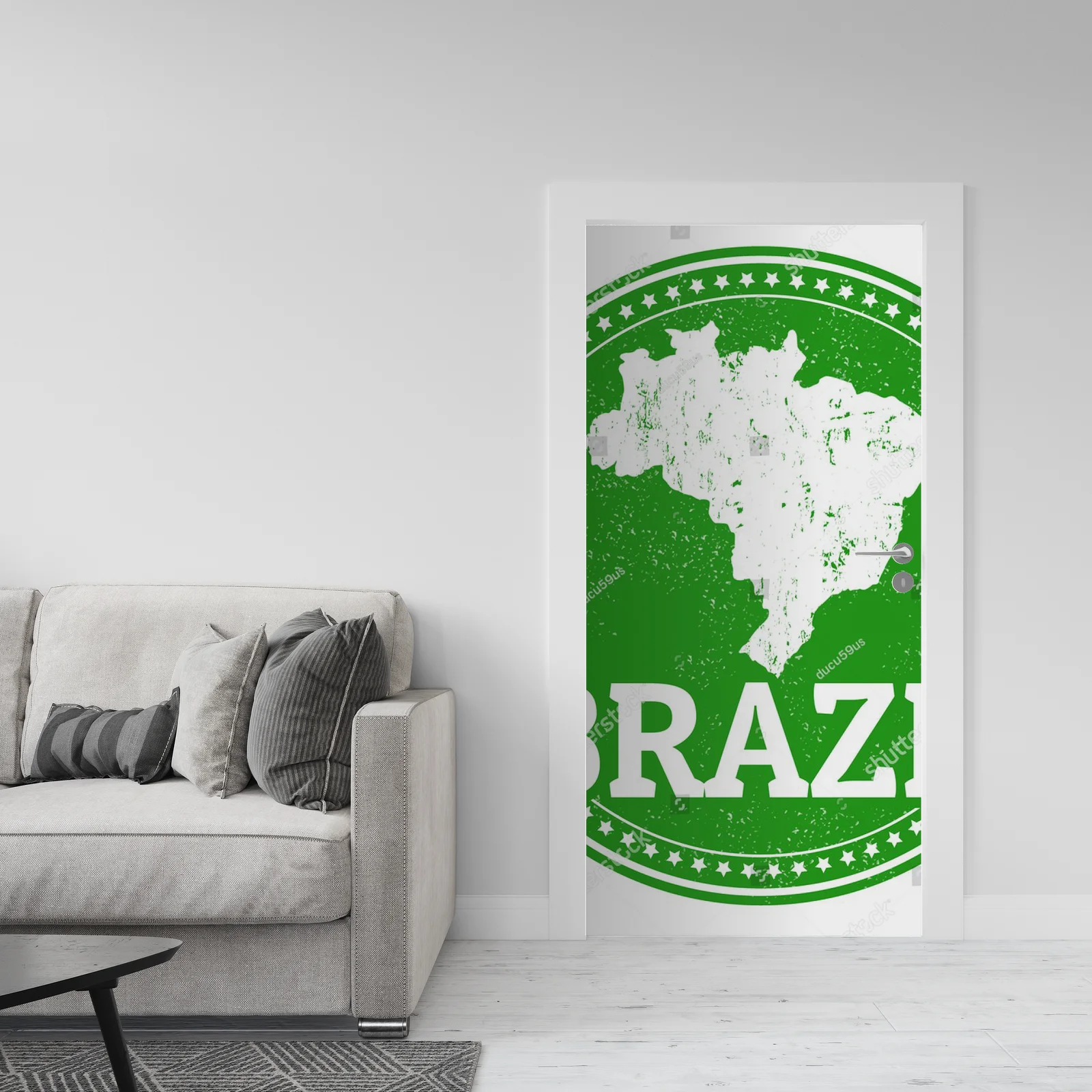 Patriotyczny motyw Brazylii w vintage stylistyce
