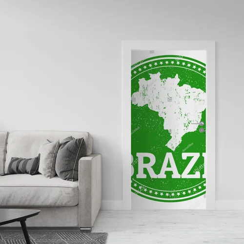 Patriotyczny motyw Brazylii w vintage stylistyce