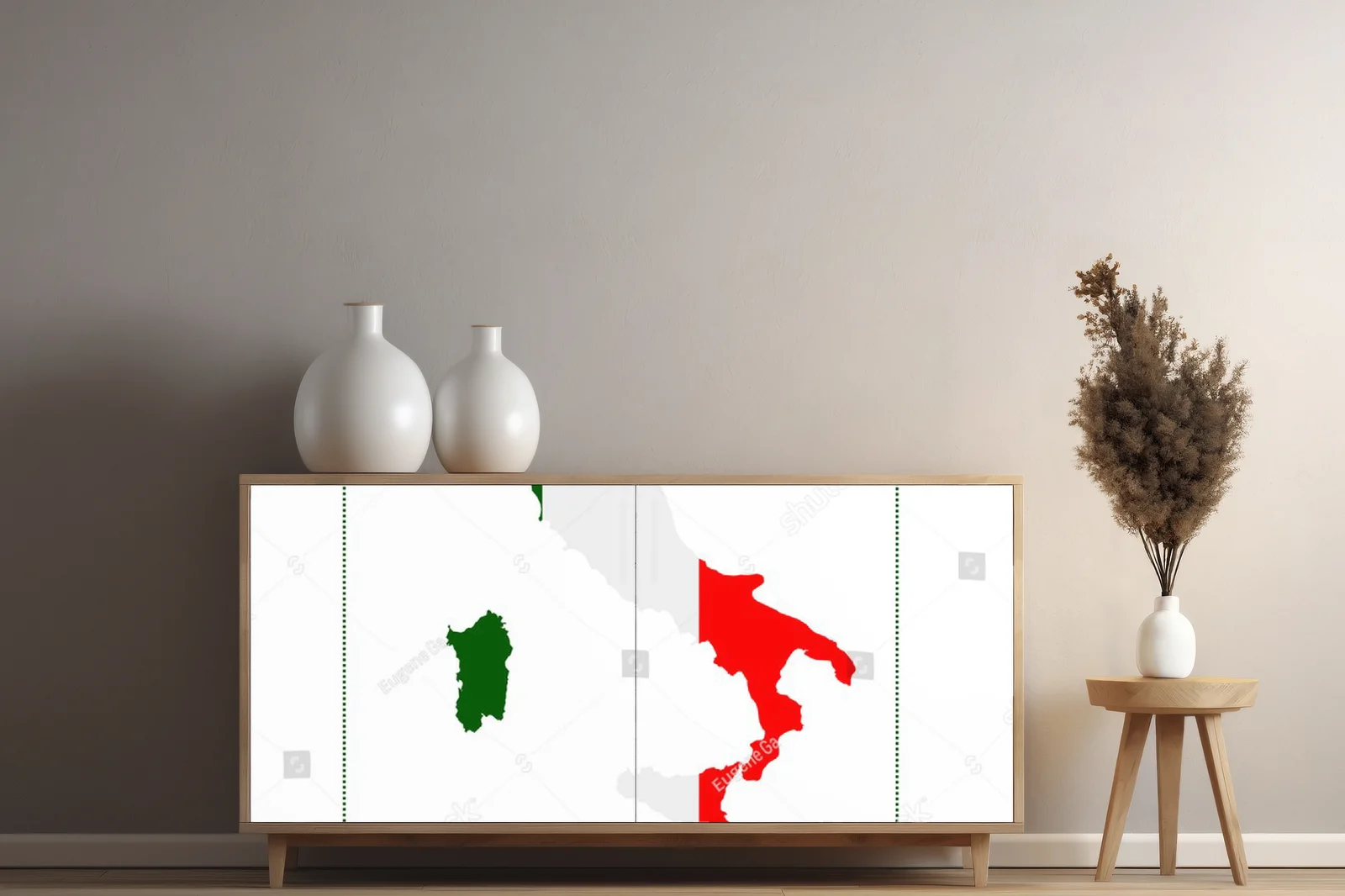 Zjawiskowa mapa Włoch w kreatywnej aranżacji