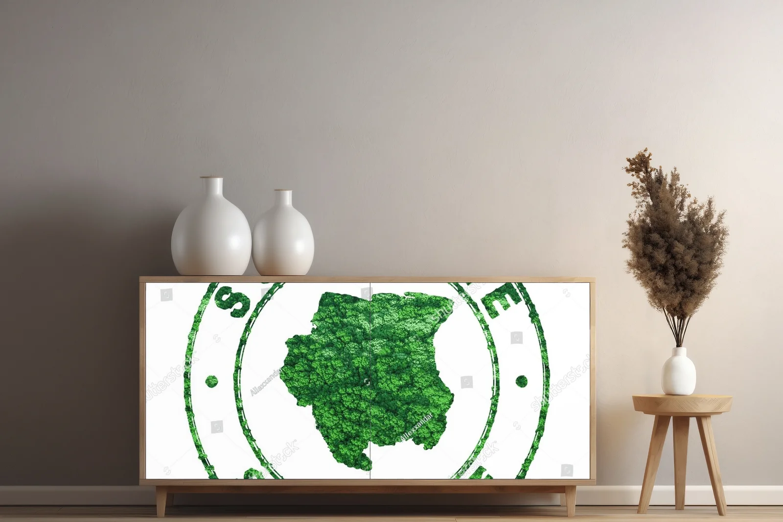 Srebrzysta mapa Surinamu w nowoczesnym stylu