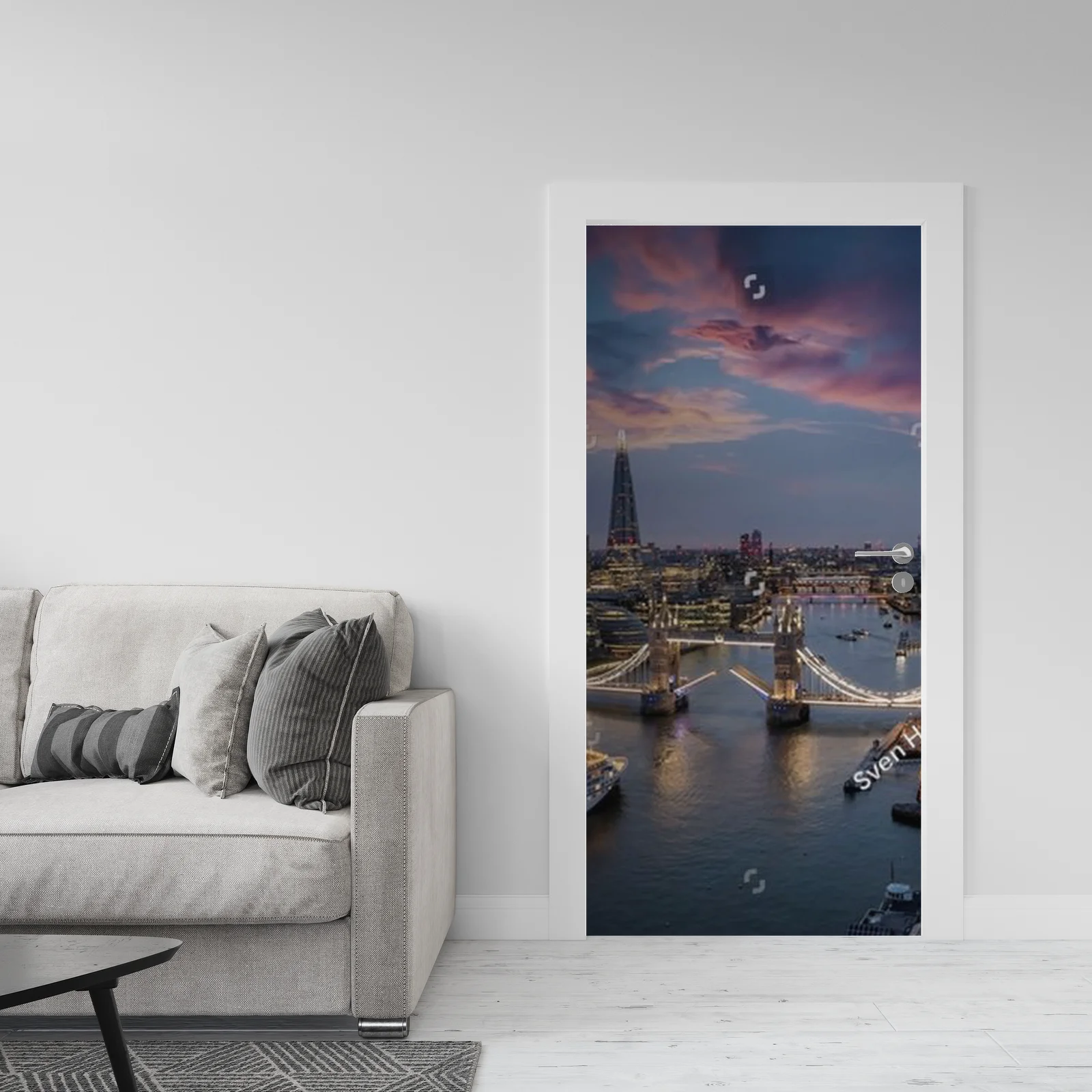 Panoramiczny widok Londynu o zmroku