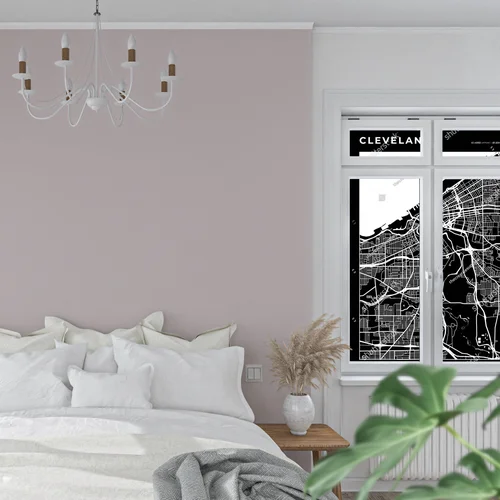Stylowa mapa Cleveland w monochromatycznej harmonii