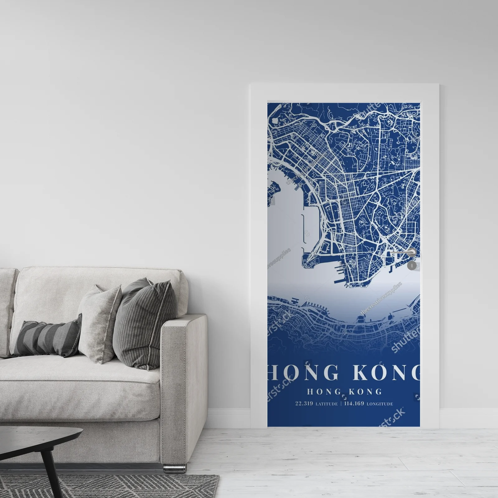 Niebieskie piękno Hongkongu w eleganckiej aranżacji