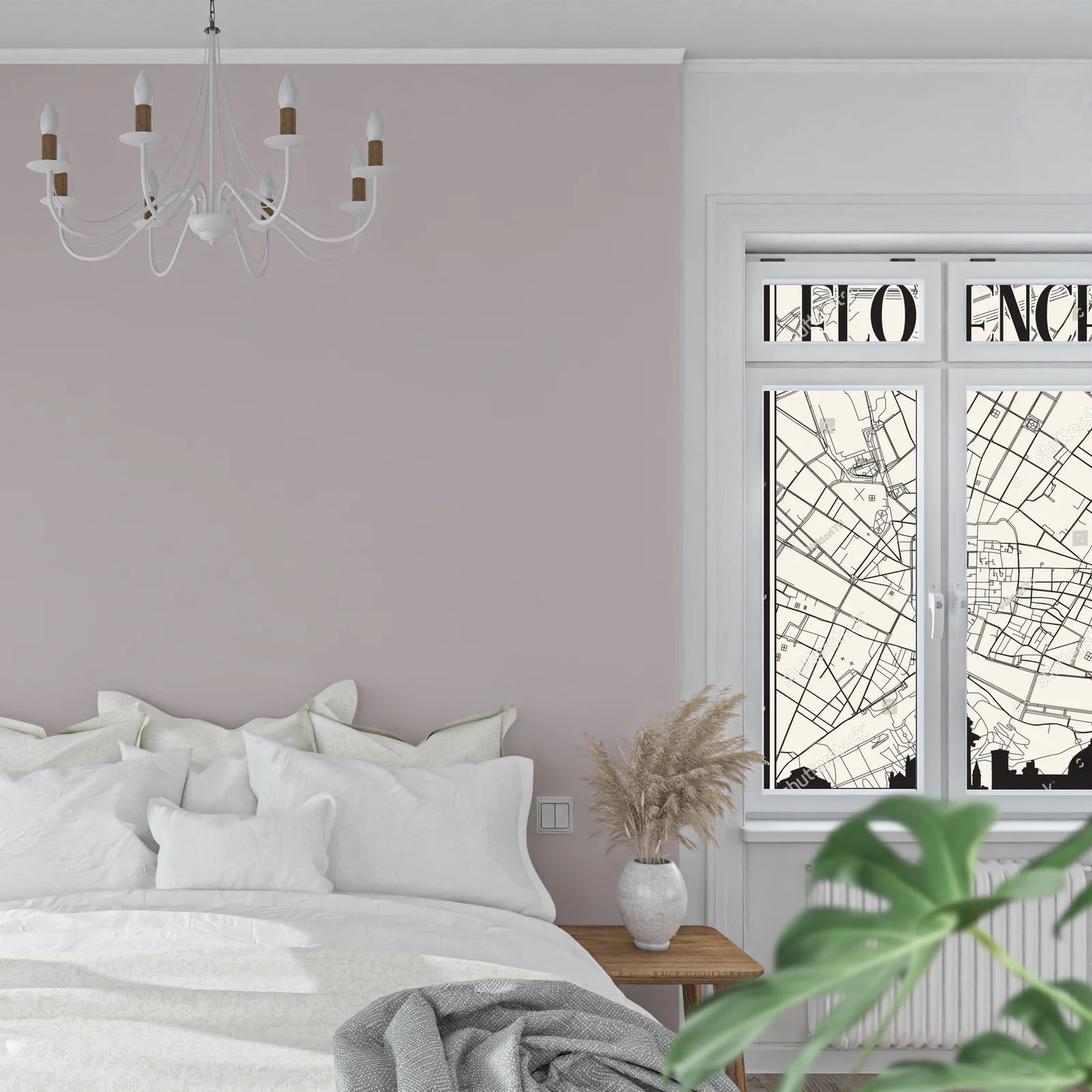 Stylowy retro plan ulic Florencji w pastelowych barwach