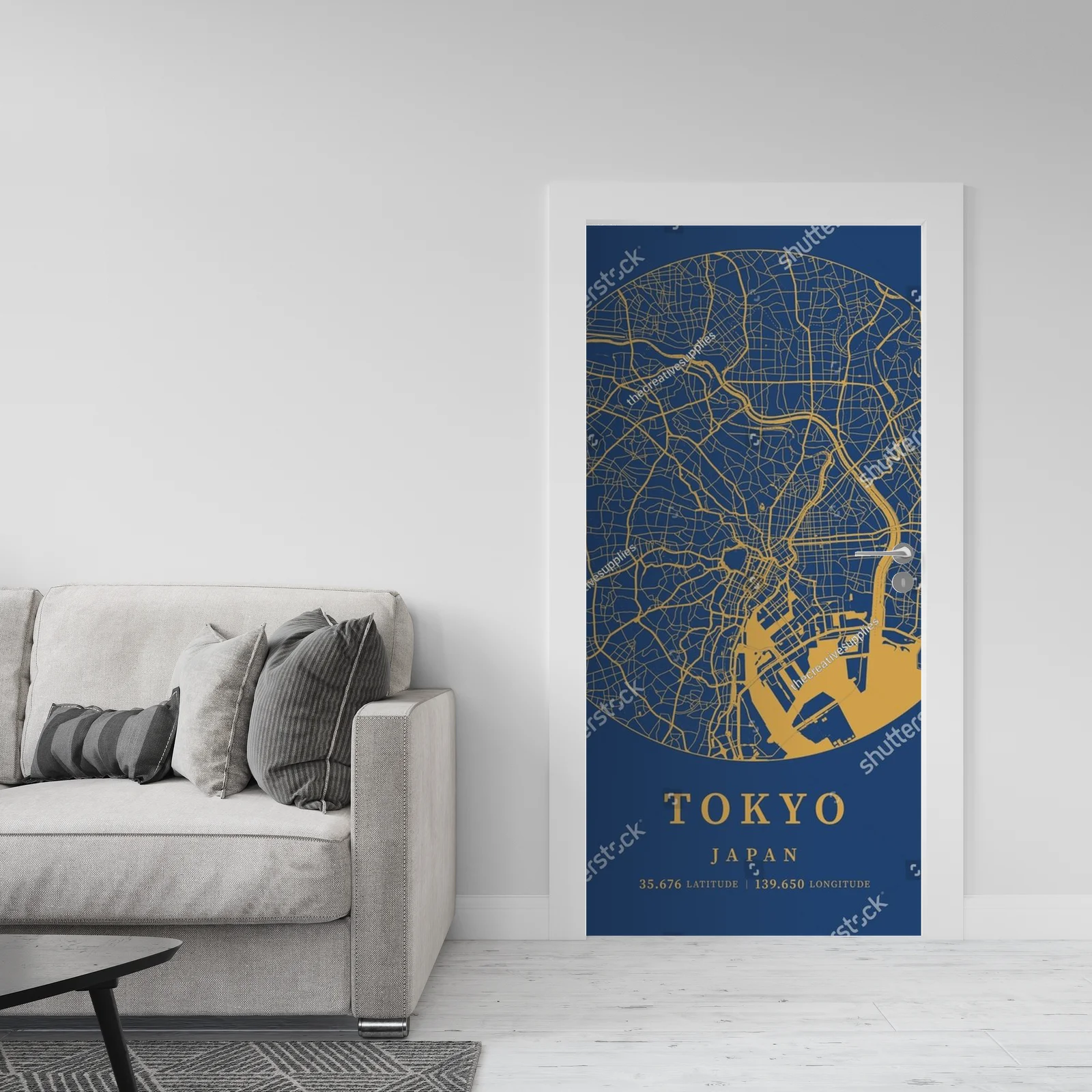 Mistyka Tokio: Niebiesko-żółta Mapa Miasta