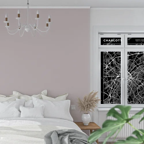 Elegancka mapa Charlotte w monochromatycznych odcieniach