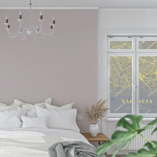 Elegancka mapa Walencji w pastelowych odcieniach