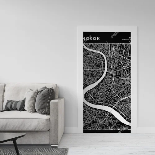 Czarne piękno Bangkok w minimalistycznym stylu