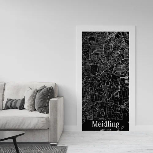 Elegancka mapa Meidlingu w monochromatycznych tonach
