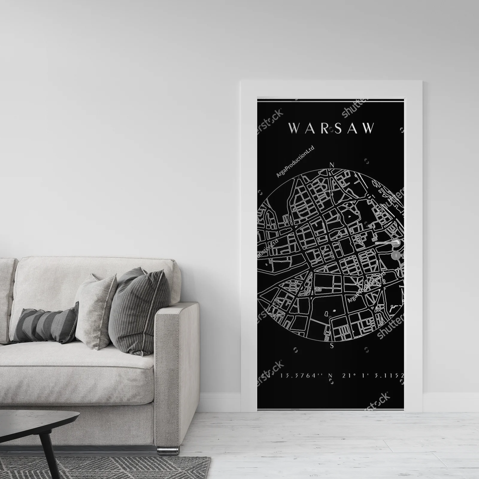 Warszawska mapa czerni i bieli – elegancja w detalu