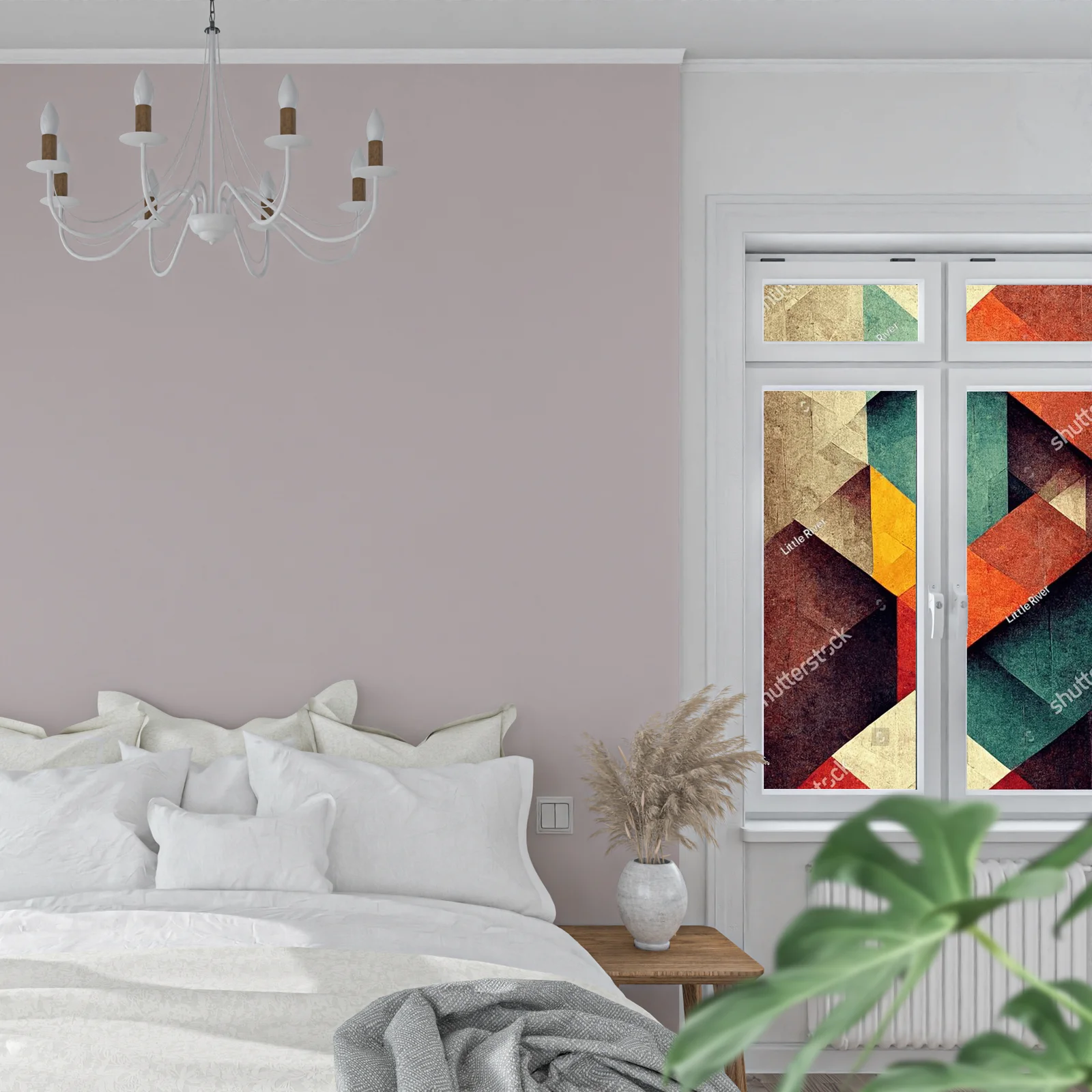 Kolorowe geometrie w nostalgicznych odcieniach