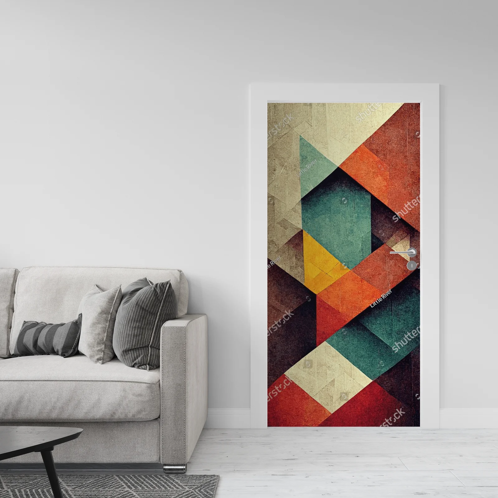 Kolorowe geometrie w nostalgicznych odcieniach