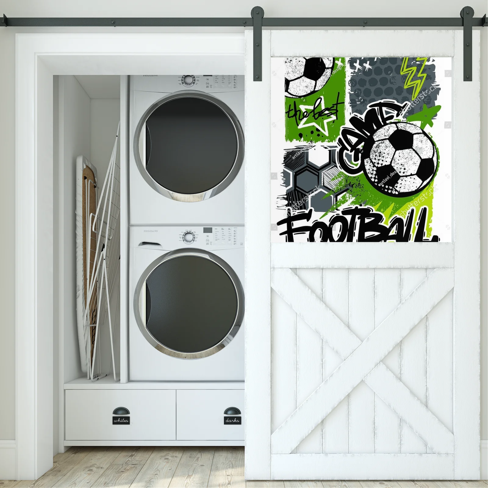 Dynamiczna kompozycja futbolowa w nowoczesnym stylu