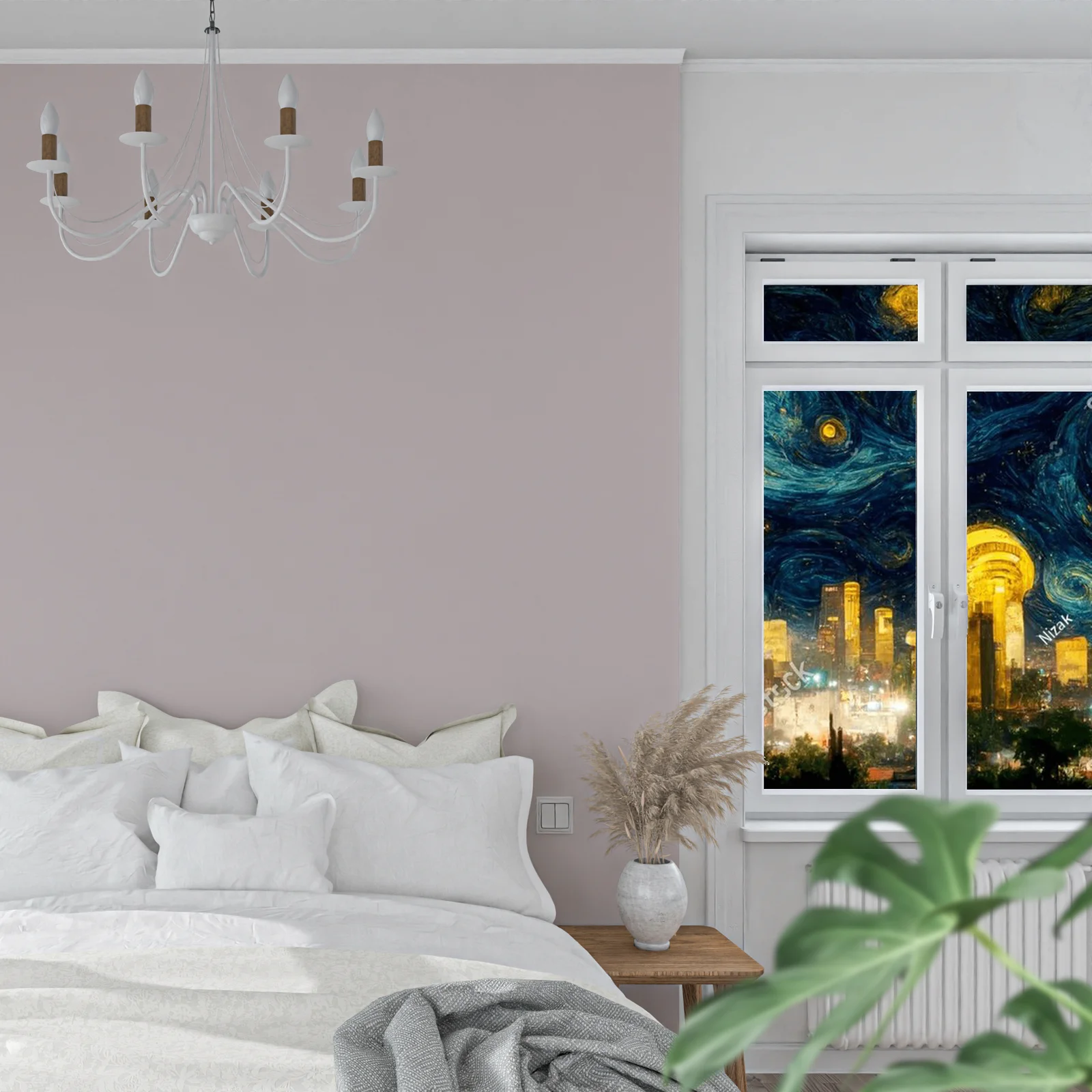 Nocne niebo Meksyku w stylu Van Gogha
