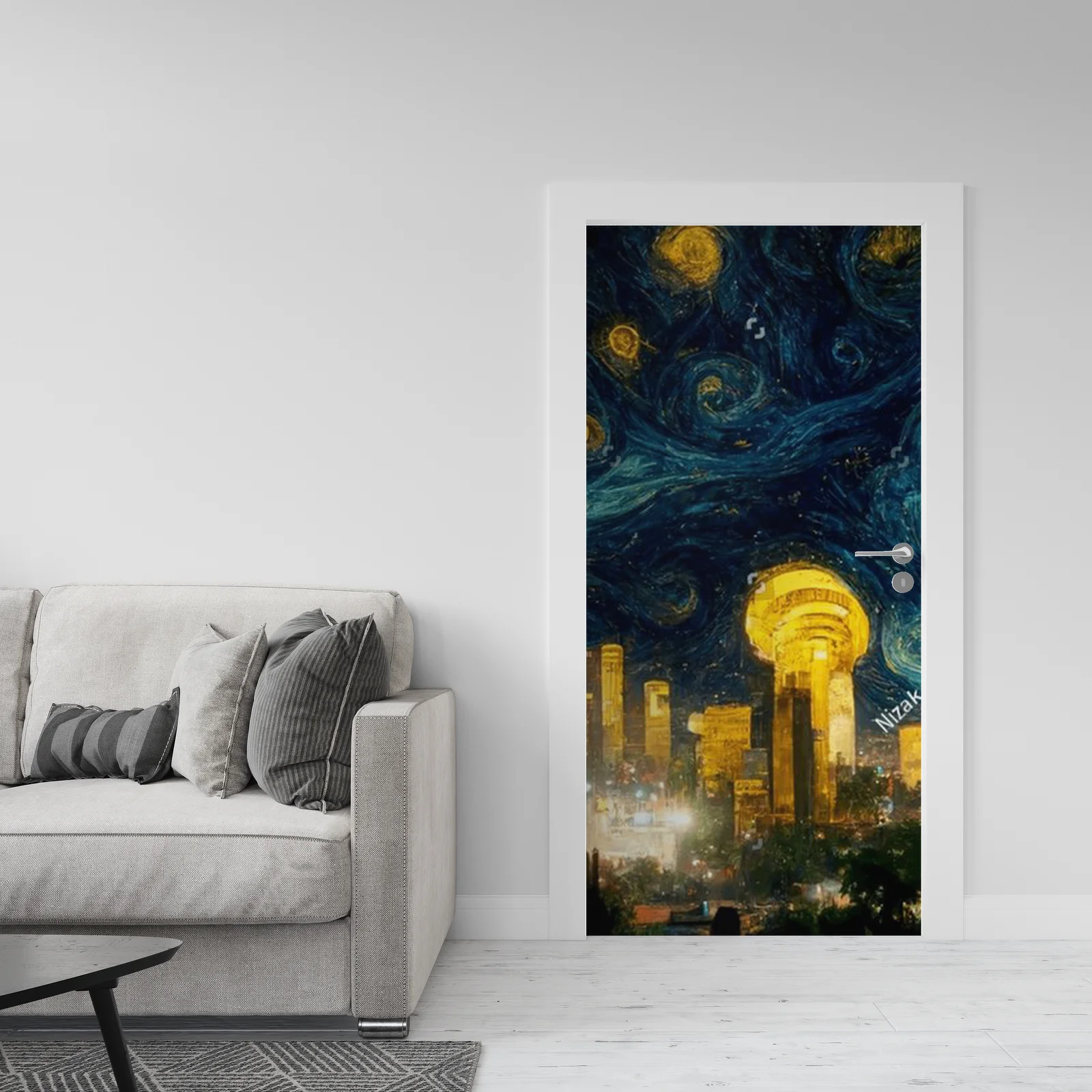 Nocne niebo Meksyku w stylu Van Gogha