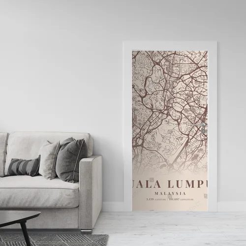 Kuala Lumpur: Mapa Miejska w Delikatnych Barwach