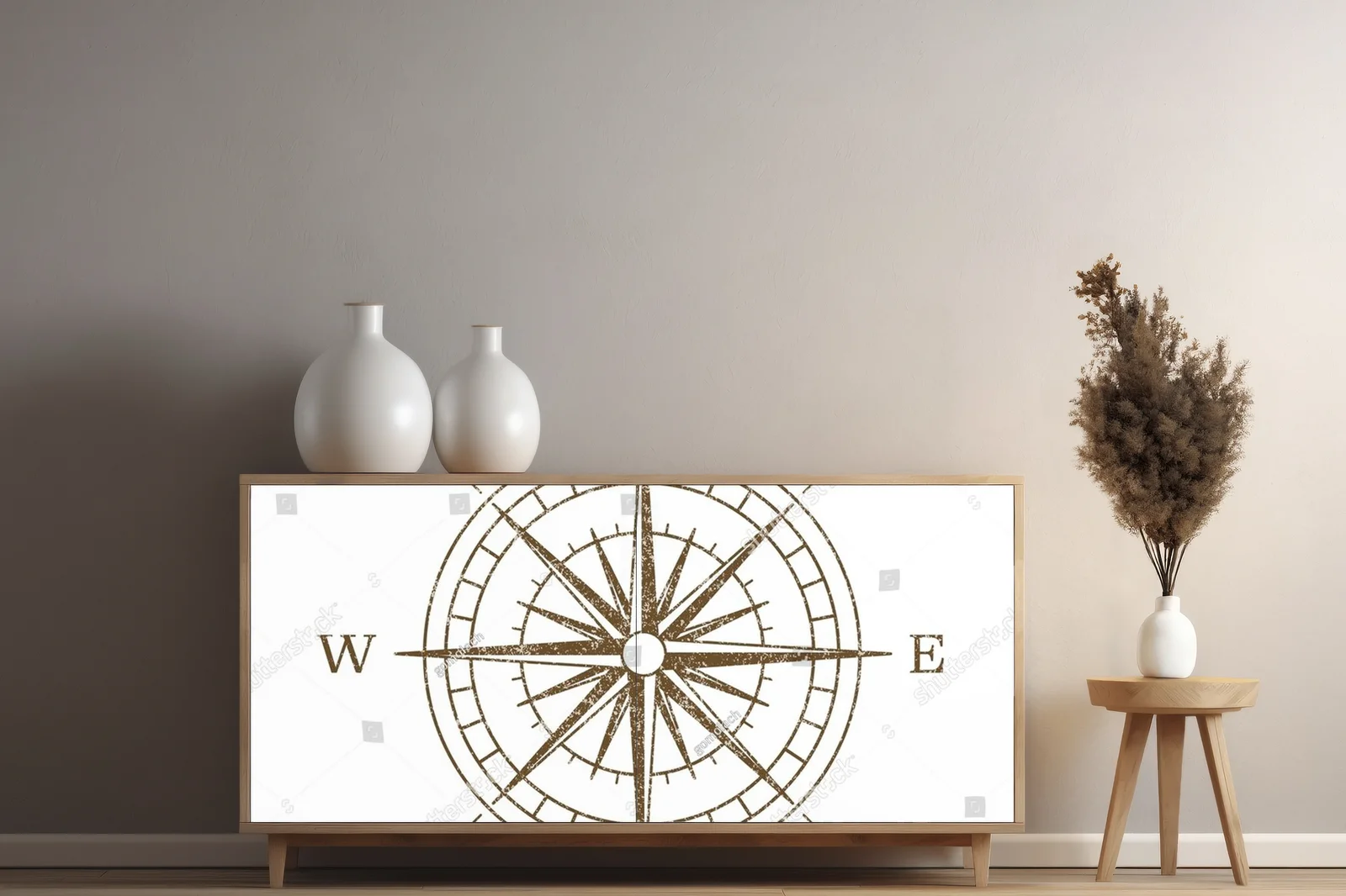 Wintage kompas w delikatnych odcieniach bieli
