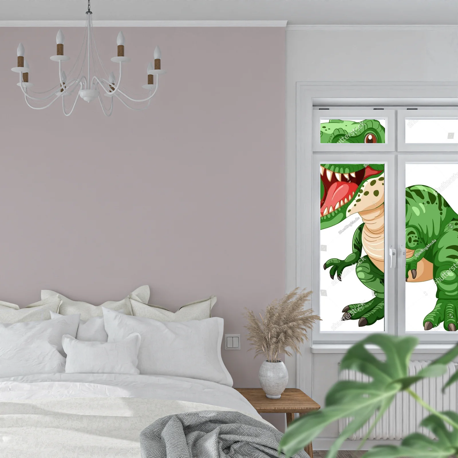 Zielony dinozaur w radosnej przygodzie