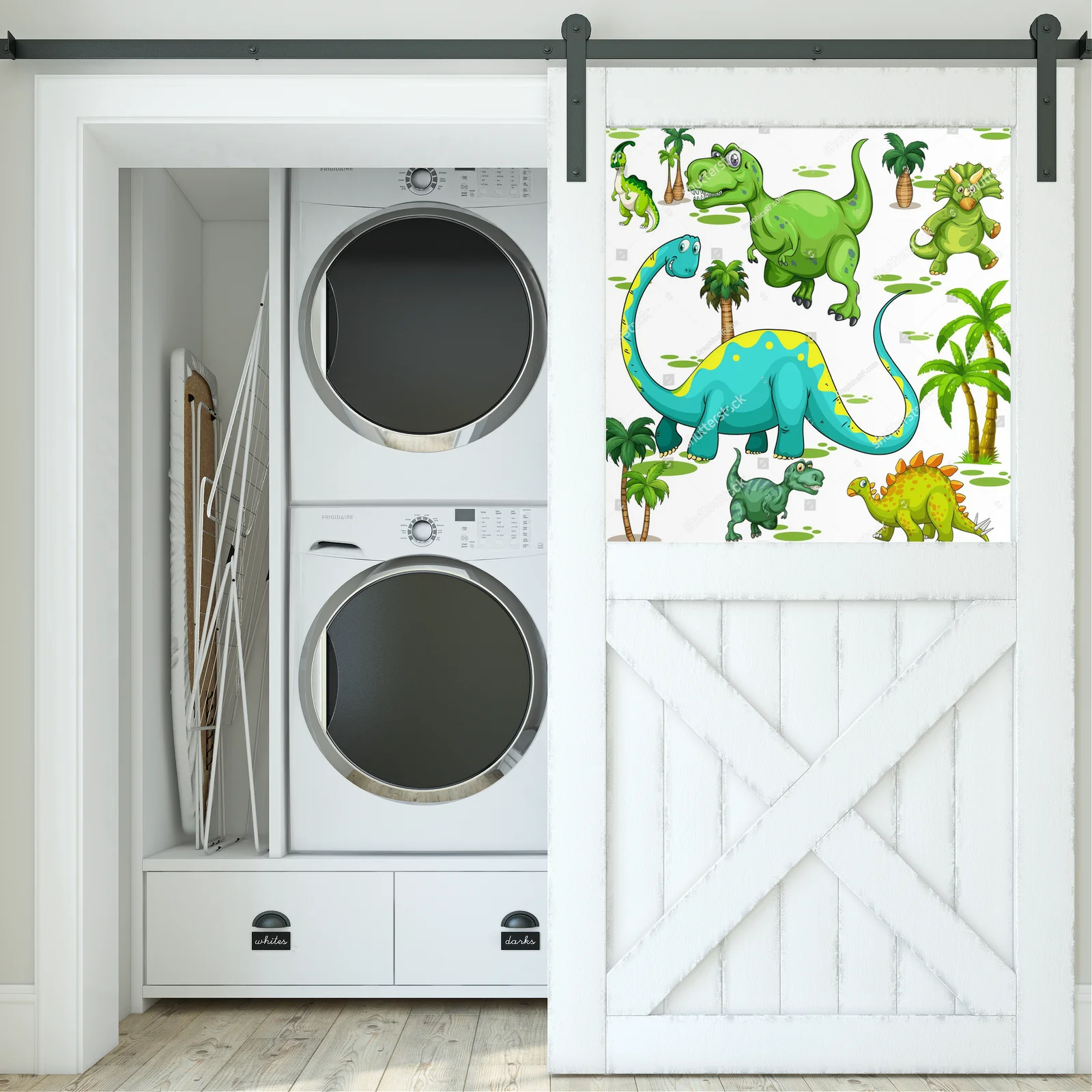 Urocze dinozaury w pełnej kolorów aranżacji