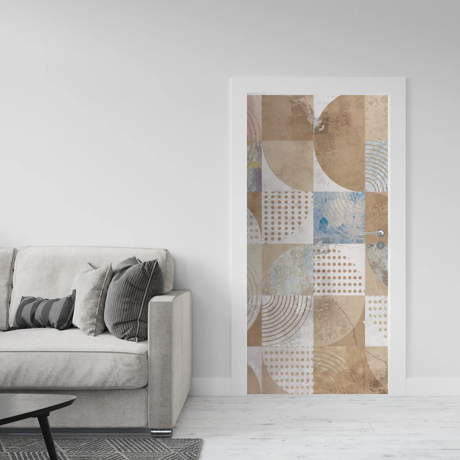 Harmonia geometrycznych kształtów w pastelowych tonach