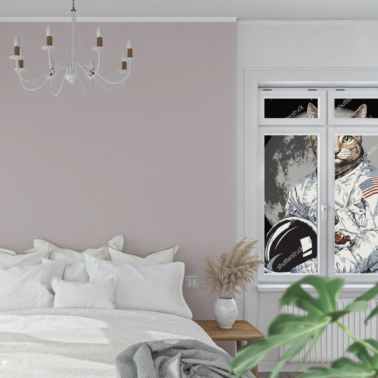 Wesoły hipsterski kot astronauta w kosmosie