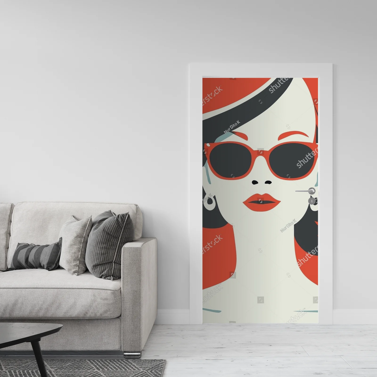 Letnia ilustracja vintage – kobieta w stylu glamour