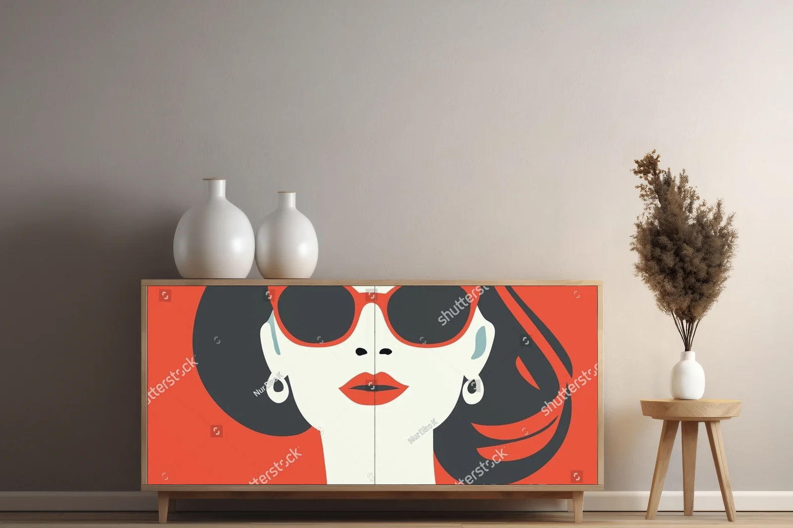 Letnia ilustracja vintage – kobieta w stylu glamour