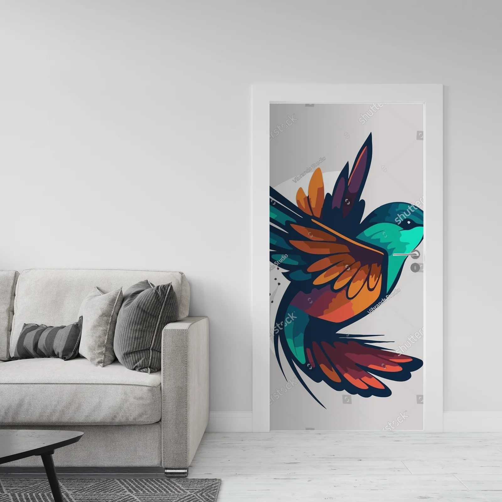 Kolorowe kolibry w dynamicznych kompozycjach