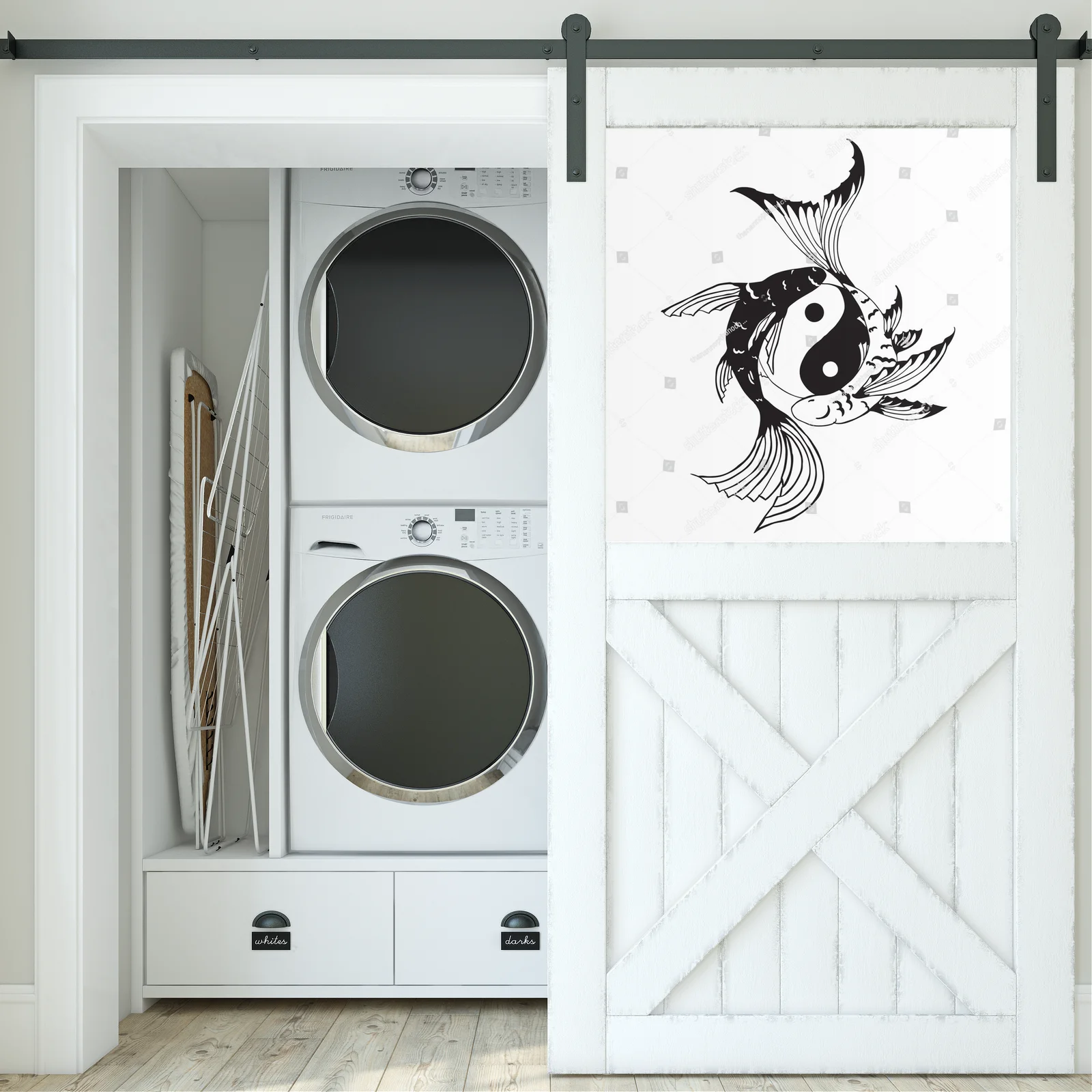 Harmonijna kompozycja ryb yin-yang