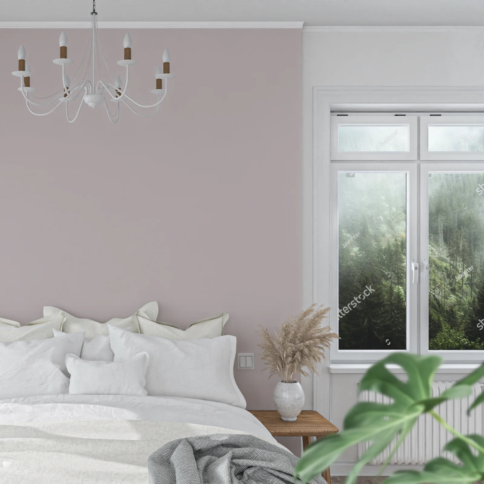 Misty Pine Forest in Ethereal Shades