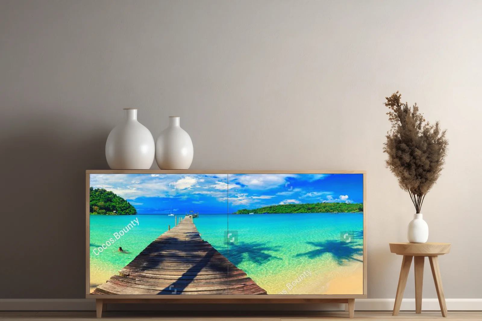 Rajski pejzaż tropikalnej plaży