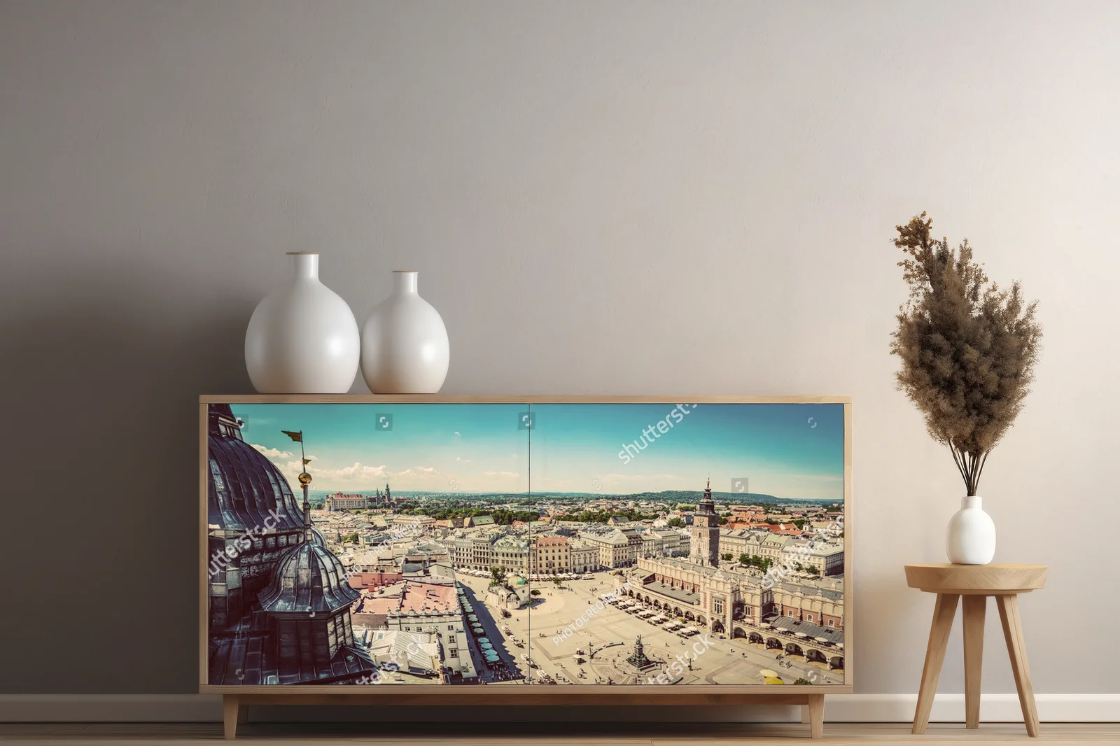 Malownicza panorama Krakowa z Mariackiego Wzgórza
