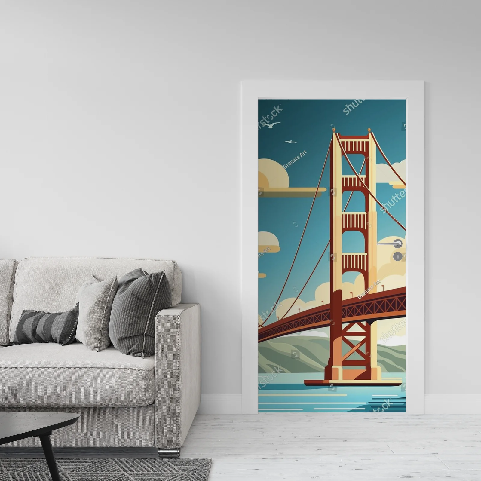 Zachwycająca panorama Golden Gate w Sonnenlicht