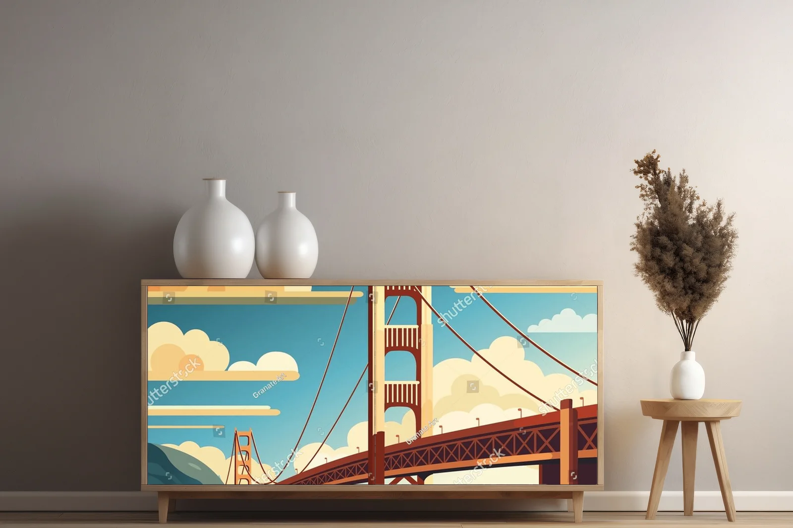 Zachwycająca panorama Golden Gate w Sonnenlicht