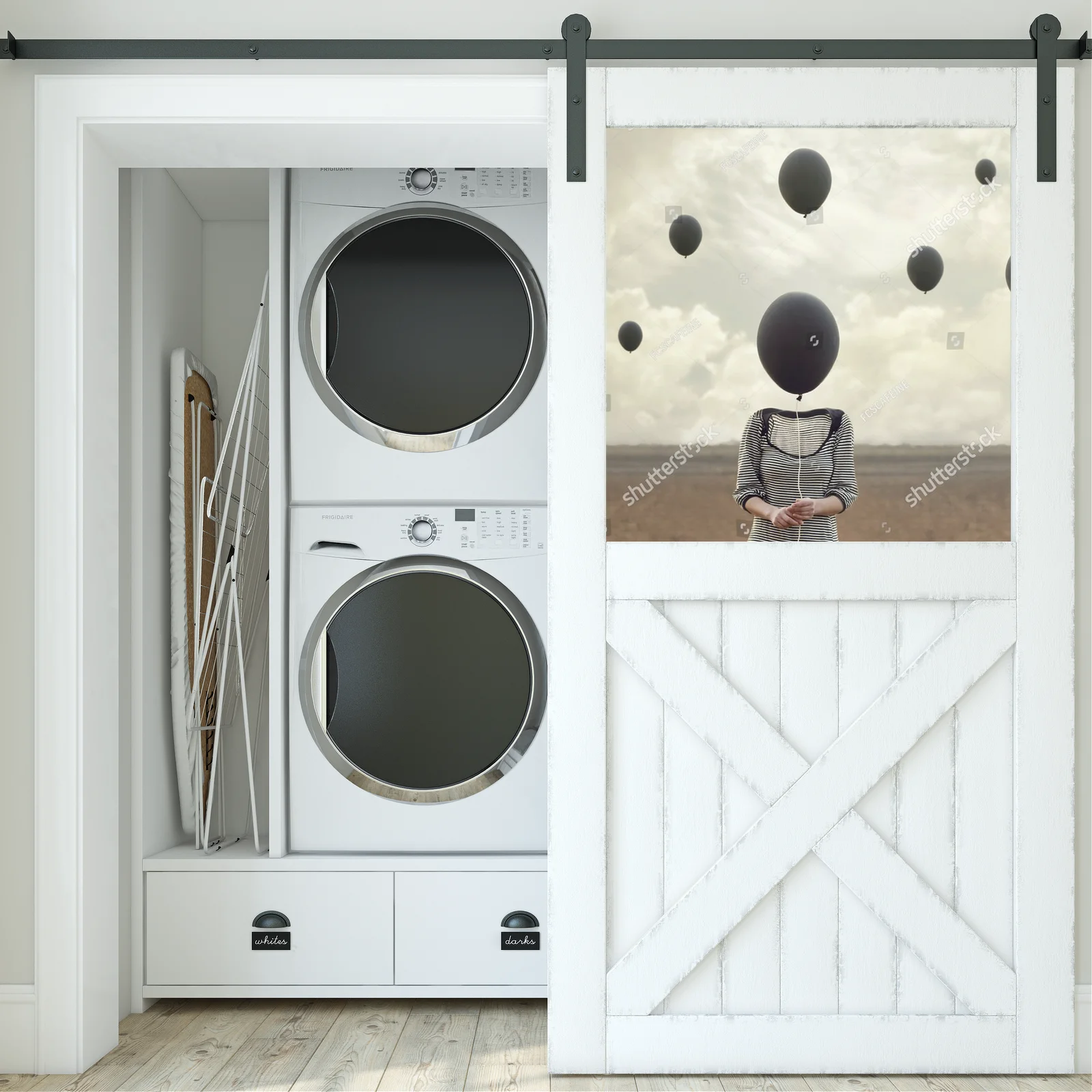 Surrealna podróż do świata marzeń z balonami