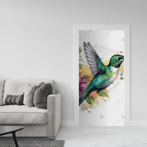 Kolorowe kolibry w akwarelowym odcieniu radości