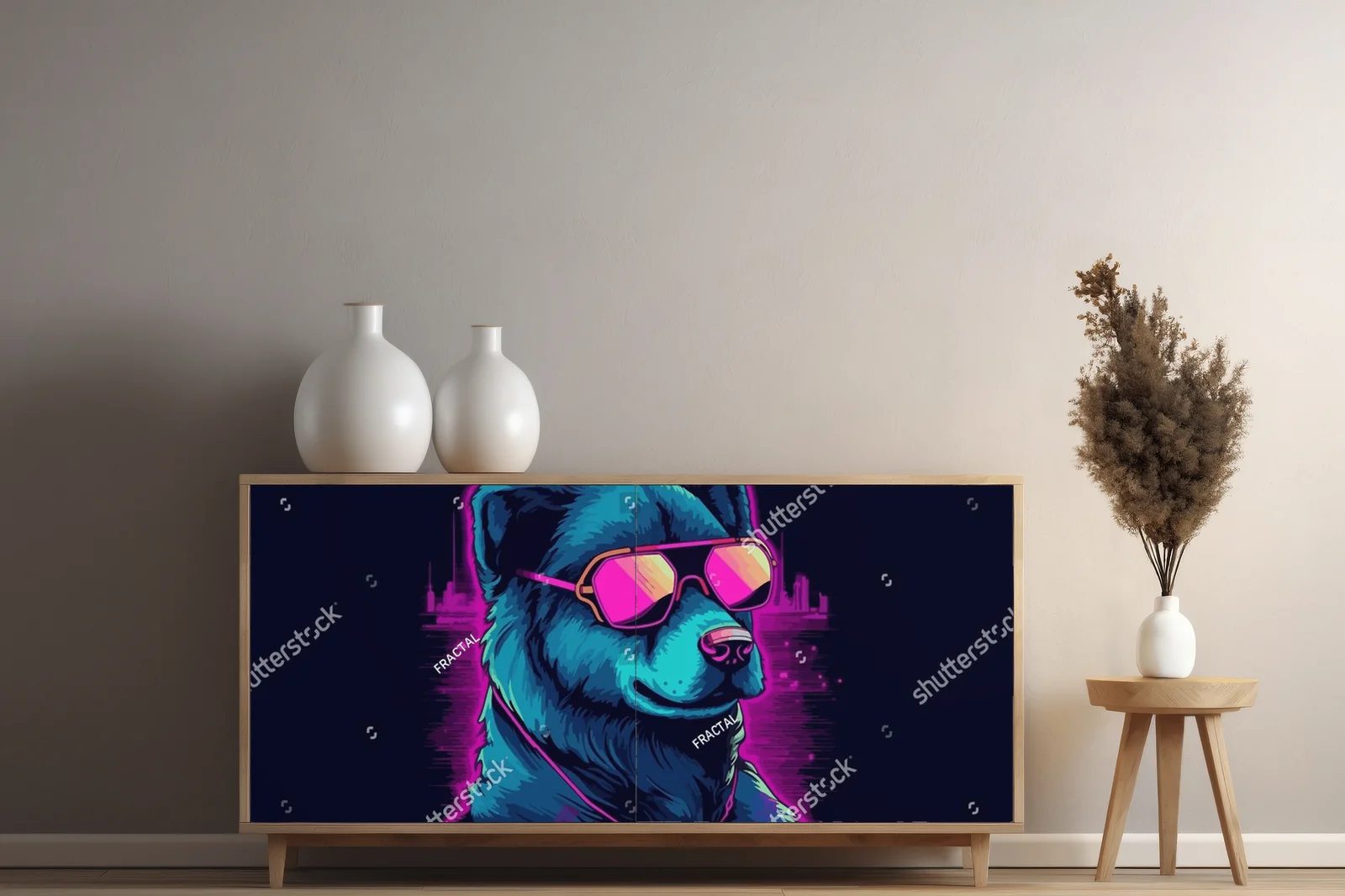 Neonowa harmonia lat 80. w stylu artystycznym