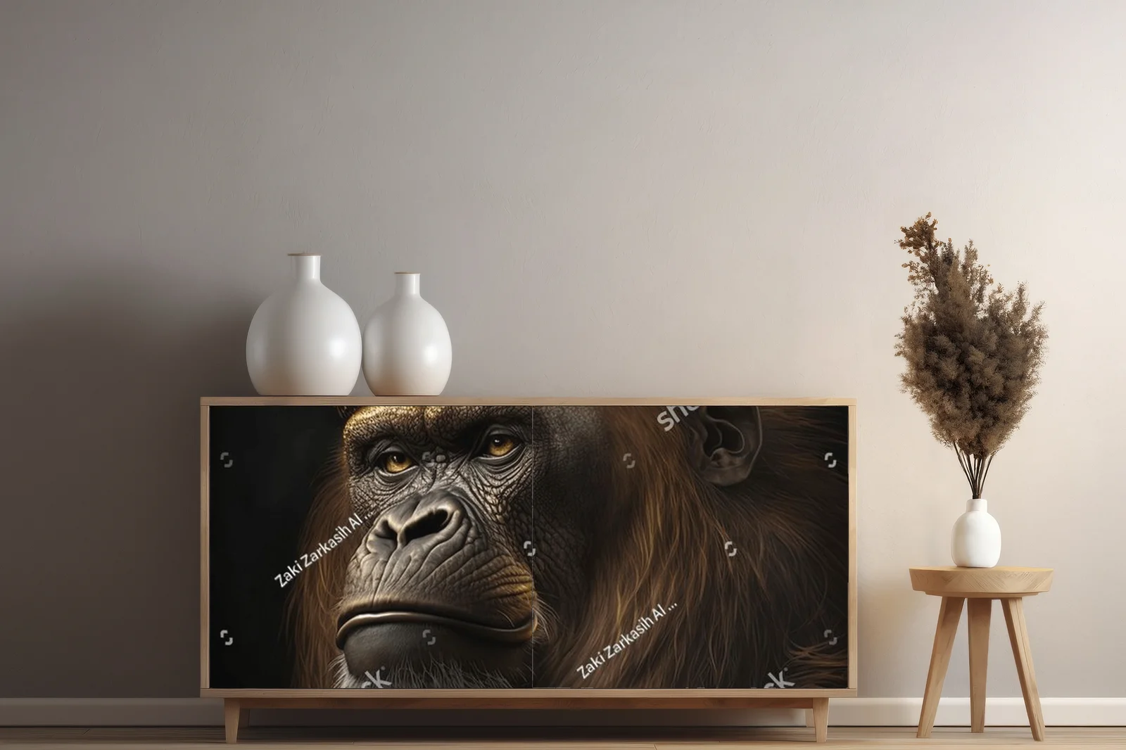 Orangutan Król w wyjątkowych odcieniach czerni i złota