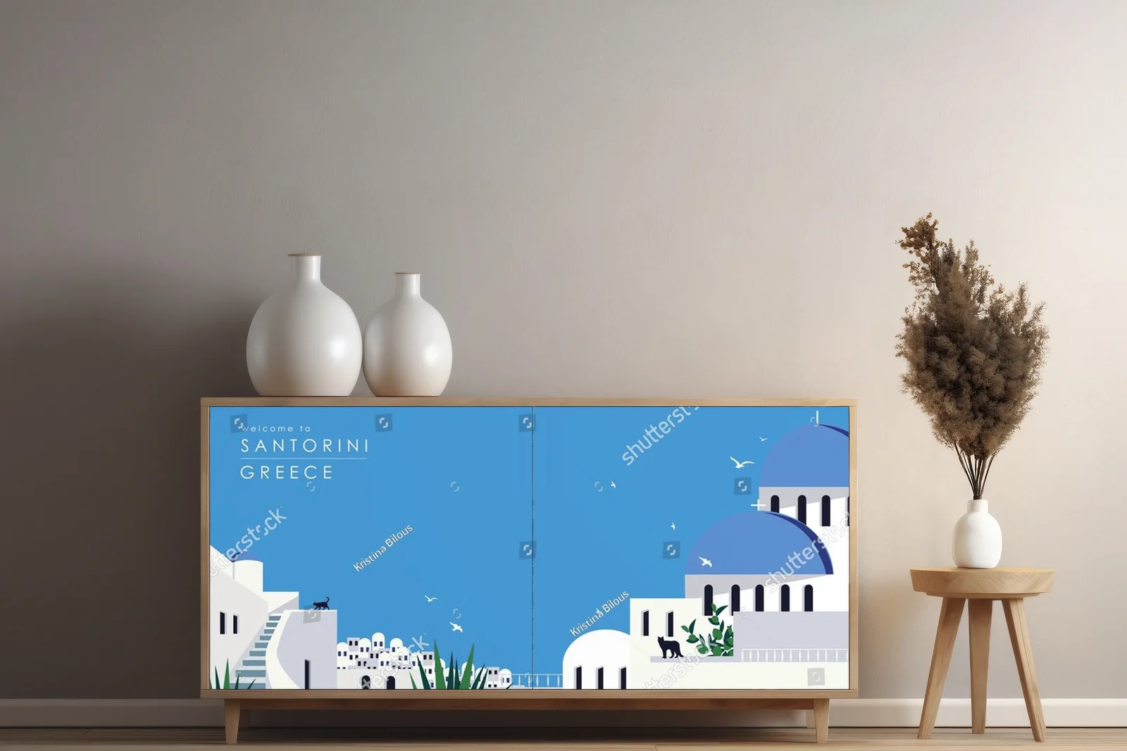 Urok Santorini w kolorowych odcieniach